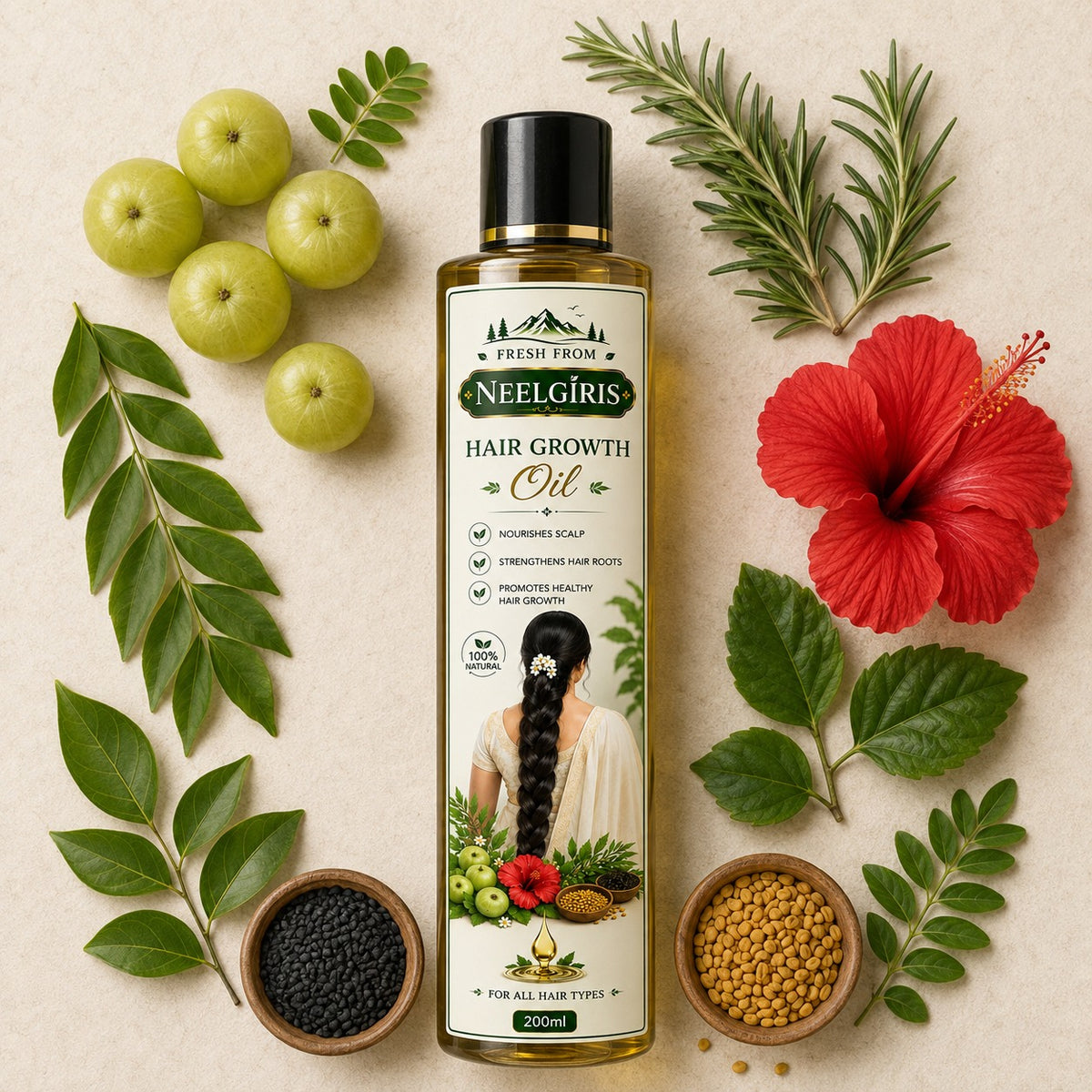 Nourishing Herbal Hair Oi